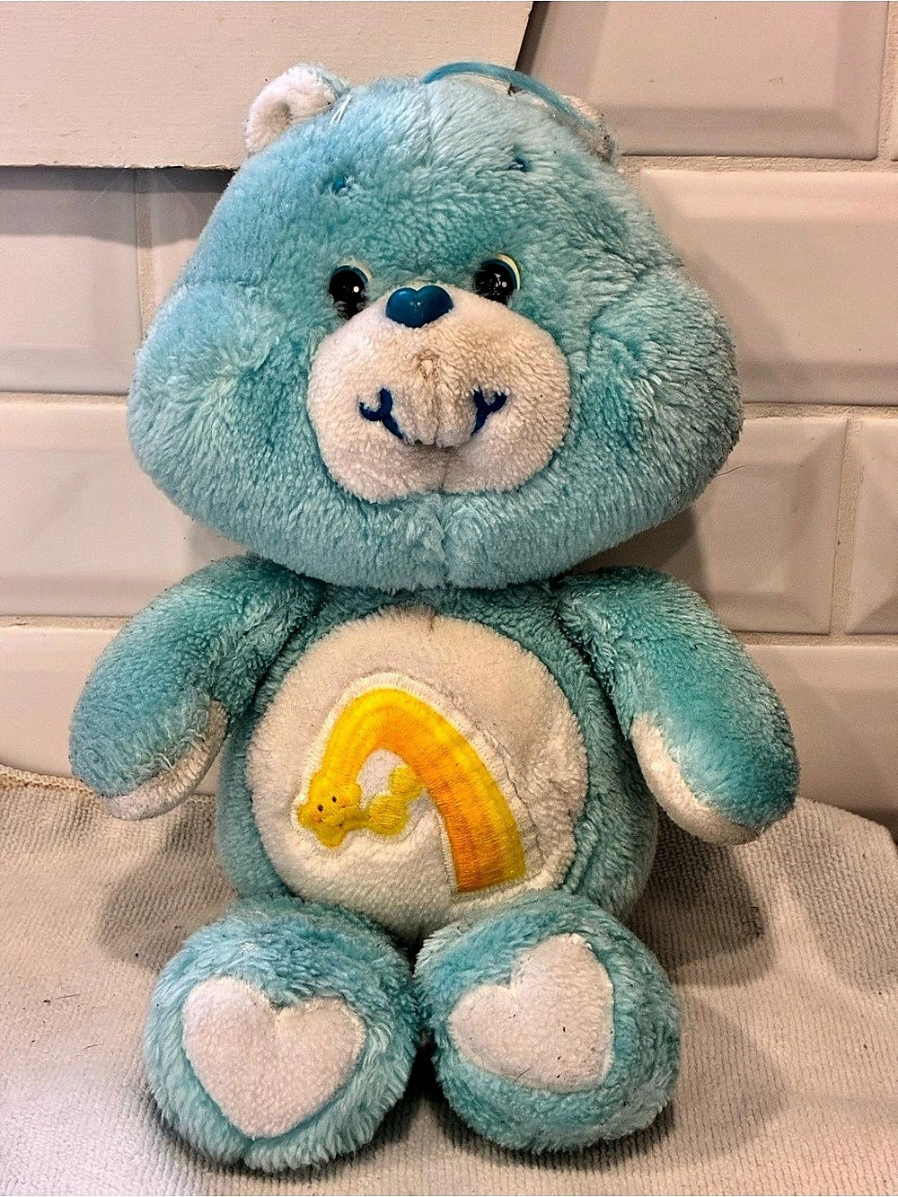 Vintage 1983 Kenner Care Bears Wish Bear Plush 13" 80s Retro